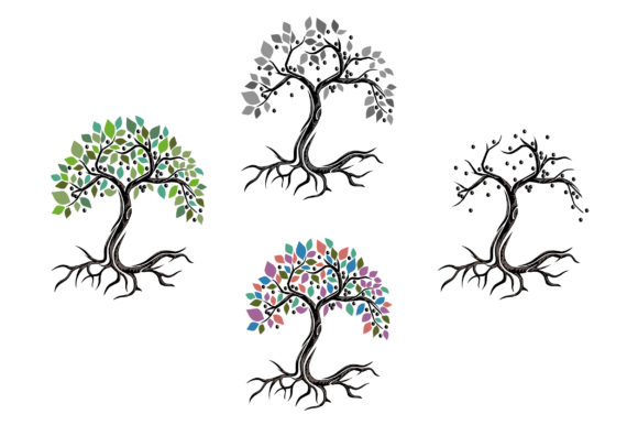 Abstract Olive Tree
