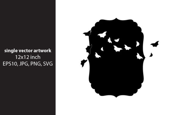 Bats Frame - Single Vector Artwork Graphics