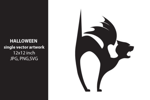 Cat with Bat Wings Graphics for Local Business Branding