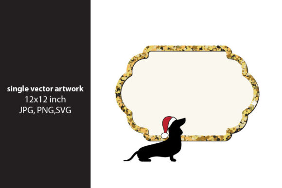 Christmas Puppy Frame: A Festive Graphic for Local Branding