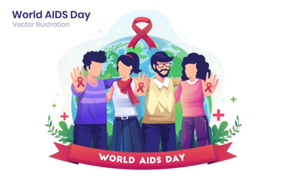 Flat Illustration World AIDS Day