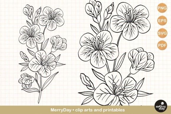 Flax Summer Flower Graphics for Crafters