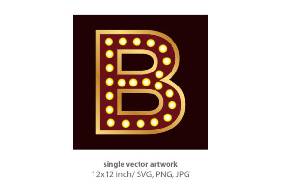 Lights Bulbs Inside Decorative Letter B Graphics
