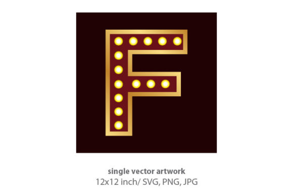 Lights Bulbs Inside Decorative Letter F