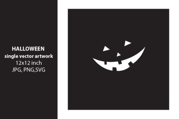 Pumpkin Craved Face in the Dark Graphics