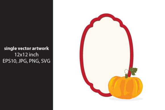 Pumpkin Frame Vector Graphics for Seasonal Branding