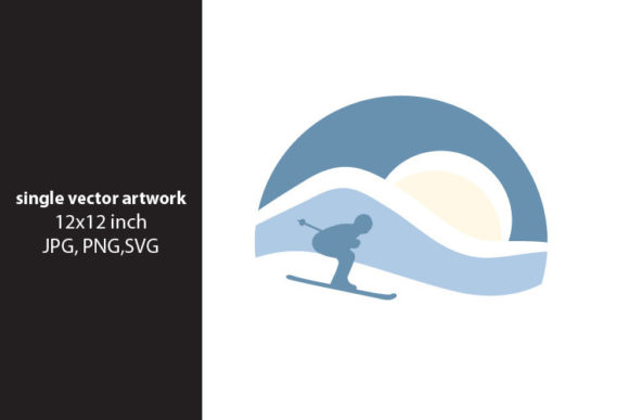 Snow Skiing Vector Graphics for Modern Design