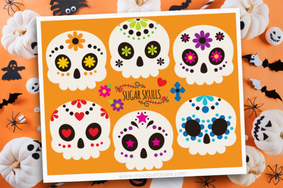 Sugar Skulls Graphics for Day of the Dead