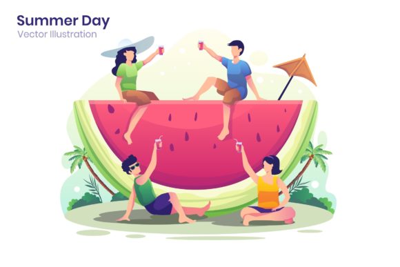 Summer Day Graphics for Warm Branding