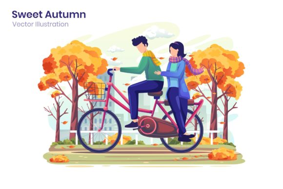 Sweet Autumn Flat Illustration