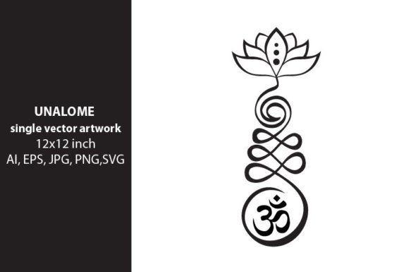 Unalome - Single Vector Artwork for Branding and Packaging