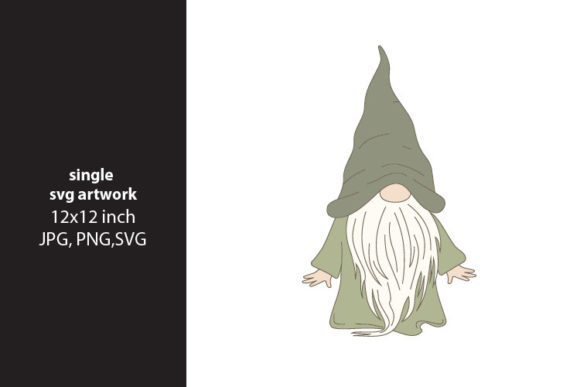 Vintage Dwarf Christmas Gnome SVG for Graphics and Illustrations