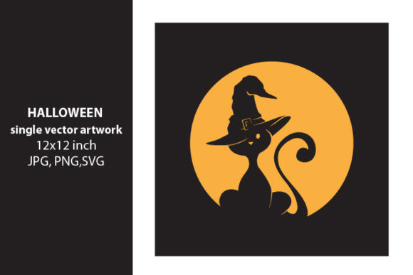 Witch Cat Graphics for Branding and Marketing